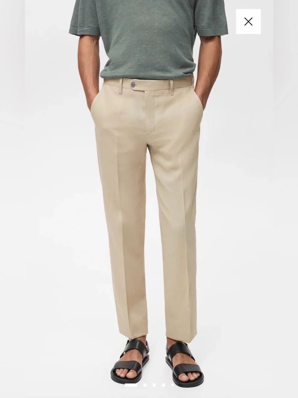 MANGO MEN LINEN PANTS